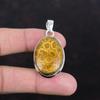 Fossil Coral Pendant Genuine Gemstone Pendant 925 Sterling Silver Pendant Designer Jewelry Handmade Pendant Gifts For Her Brand New Jewelry
