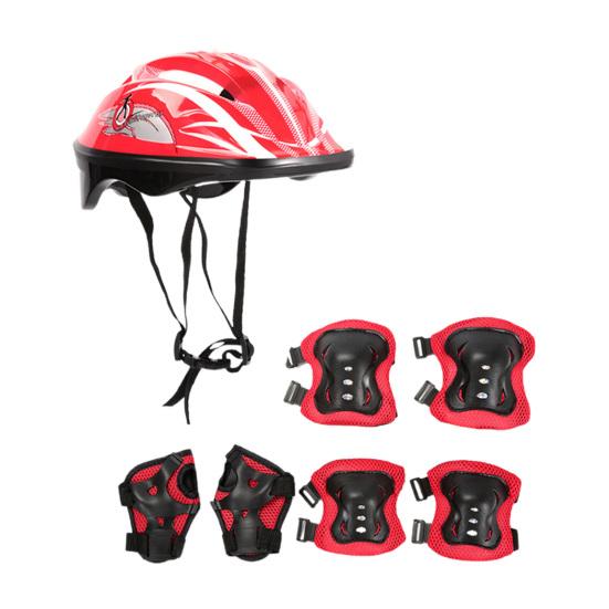 1 комплект, дышащее детское защитное снаряжение, яркий цвет, модный детский велосипедный шлем, защита наколенников и локтей, защита для занятий спортом на открытом воздухе