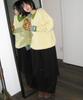 RONRON Layered Skirt Sweat Pants Black