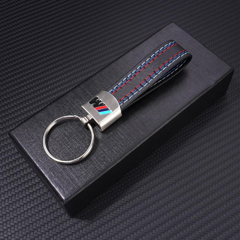 For BMW M X1 X3 Leather Car Keychain Key Chain Rings 3D Metal Keyring For BMW M Performance E46 E90 E60 F10 F30 E39 E36 F20 E87 G30 E92 E91 X5 vby40