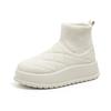 Snow Boots Women's 2024 New Winter Short Tube Warm, Piled and Thickened Knitted High-top Thick-soled Cotton Shoes HZ001
