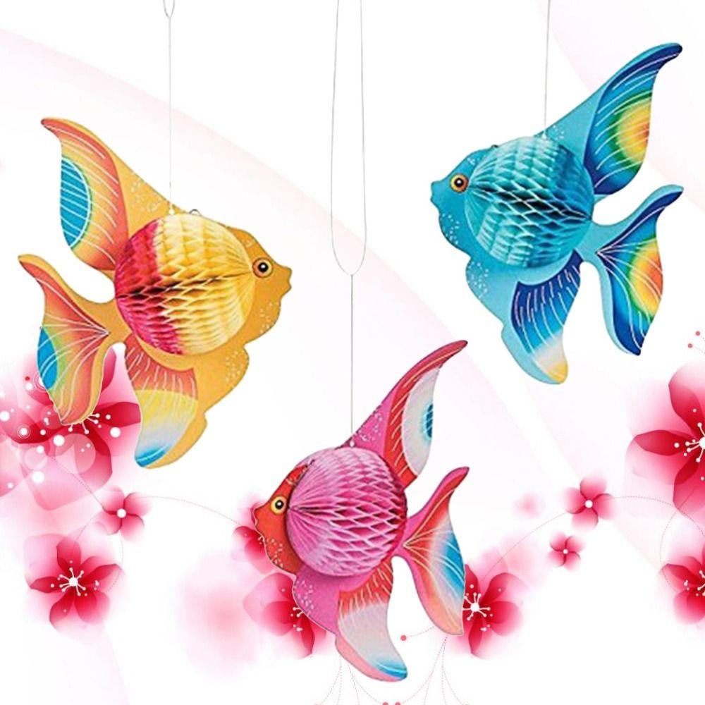 Праздничный сотовый фон настенный декор красочные салфетки праздничные атрибуты золотая рыбка подвесное украшение