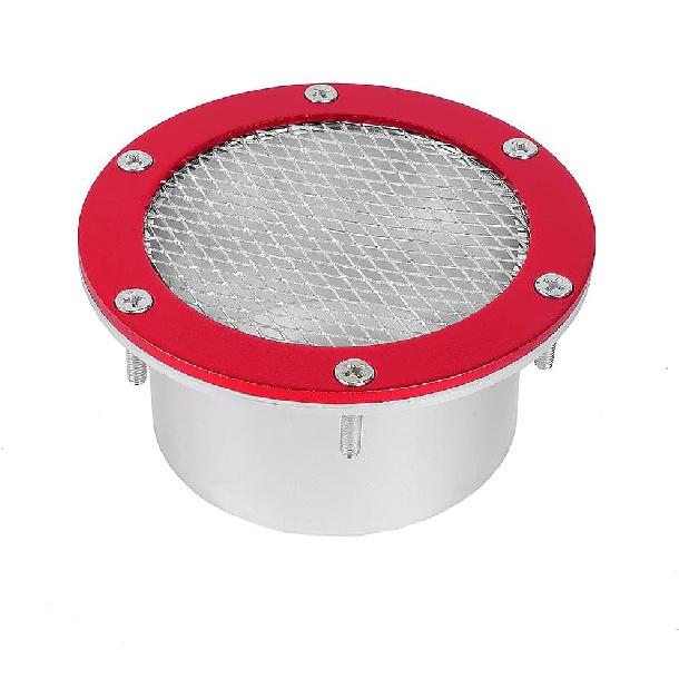 Intake Air Duct Vent Mesh Grille Inlet Cover, Trim Hood Scoop Accessory Red