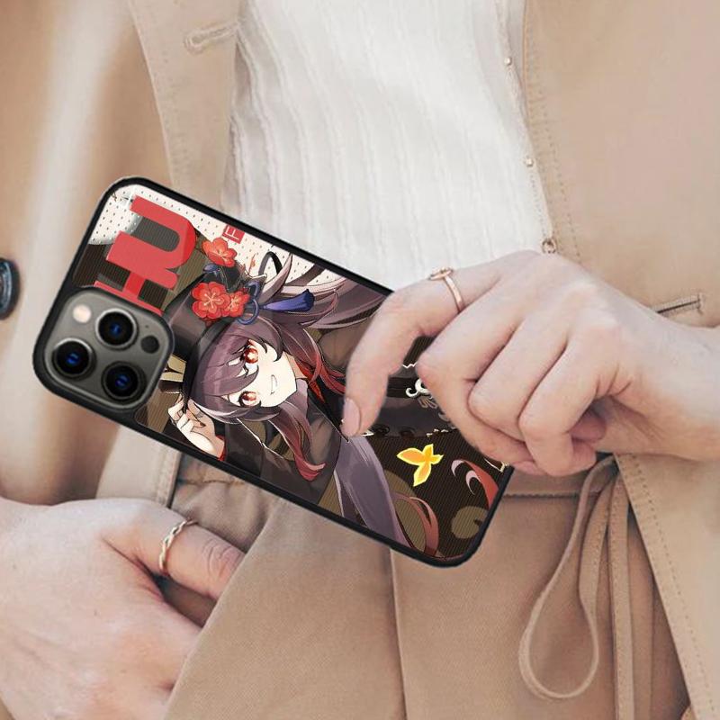 Чехол для телефона с магнитом Hu Tao Genshin Impact для APPLE iPhone 17 Air 16 14 13 12 Pro Max 15 Plus Беспроводная крышка MagSafe