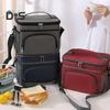 Изолированная сумка для ланча, герметичная сумка-холодильник для ланча с несколькими карманами, вместительная сумка-контейнер для ланча с застежкой-молнией и ручкой