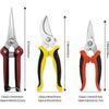 3-Piece Garden Pruning Shears Set - Sharp Steel Blades, for Flowers, Fruits, Vegetables, Precise Cutting,zxl