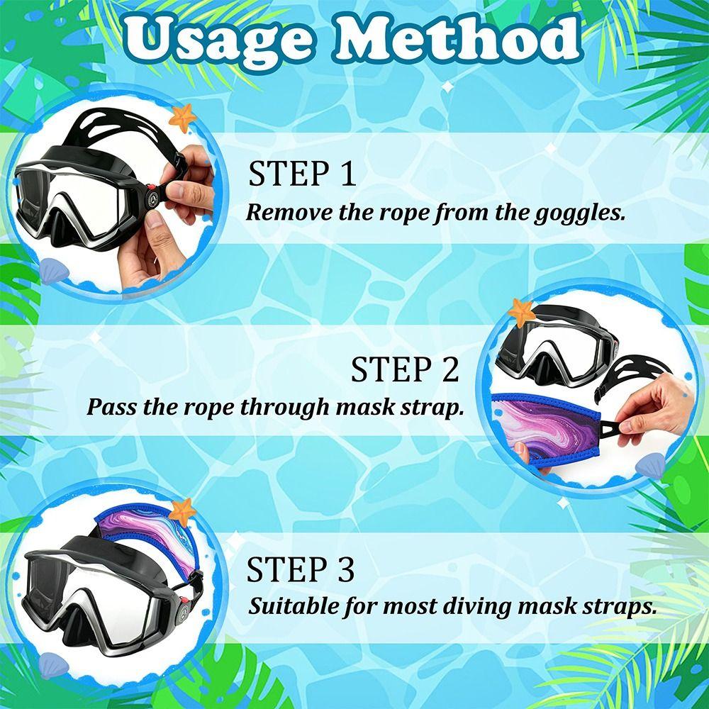 Waterproof Diving Mask Strap Anti-Slip Snorkel Mask Strap Cover Hair Protector Wrap  Water Sports
