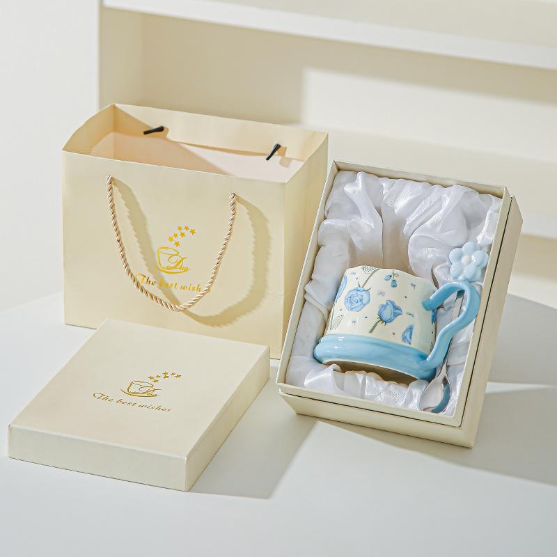 Souvenir Gifts Pastoral Style Single Cup Sunflower Ceramic Cup Household Set Mug Tulip Cup