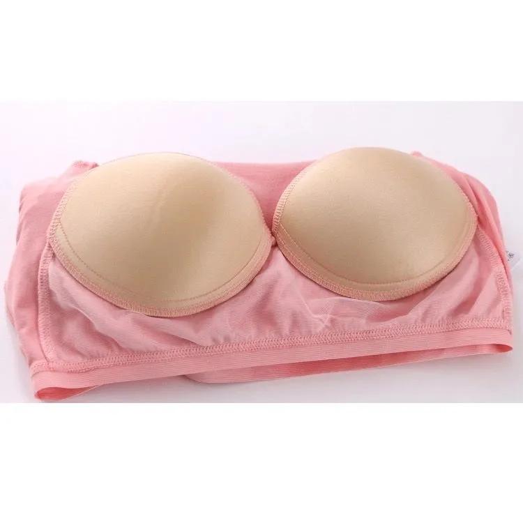 Women's Solid Color Chest Pad Cup One Women's Tank Top Underwear Plus Size