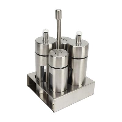 Набор для масла и соли, бутылка для уксуса из нержавеющей стали 304, перечница с подставкой для кухни