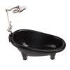 1Set Black Dollhouse Mini Furniture Bathtub Model Toy Simulation Bathroom Accessories Kids Pretend Doll House Decoraton Toy