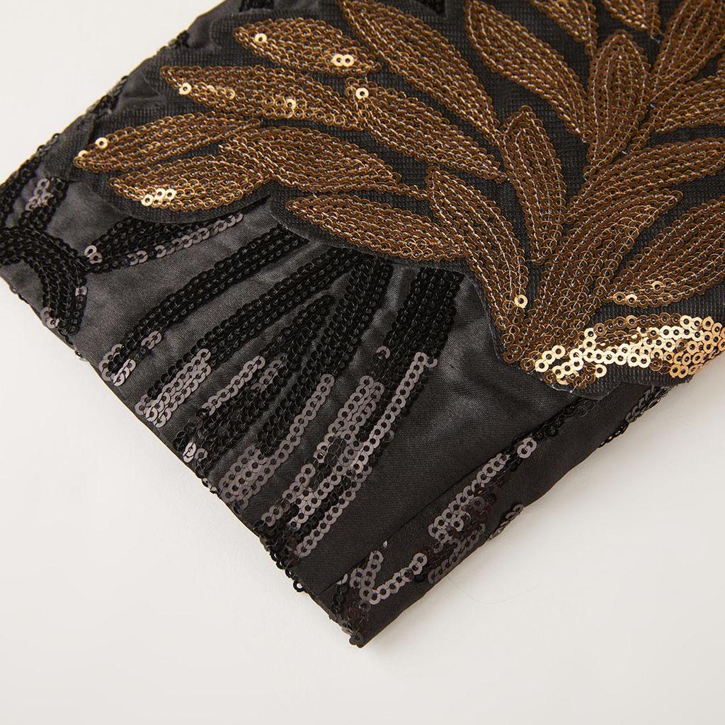 PYJTRL Mens Fashion Golden Decal Sequin Two-piece Suit (Jacket+Pant)