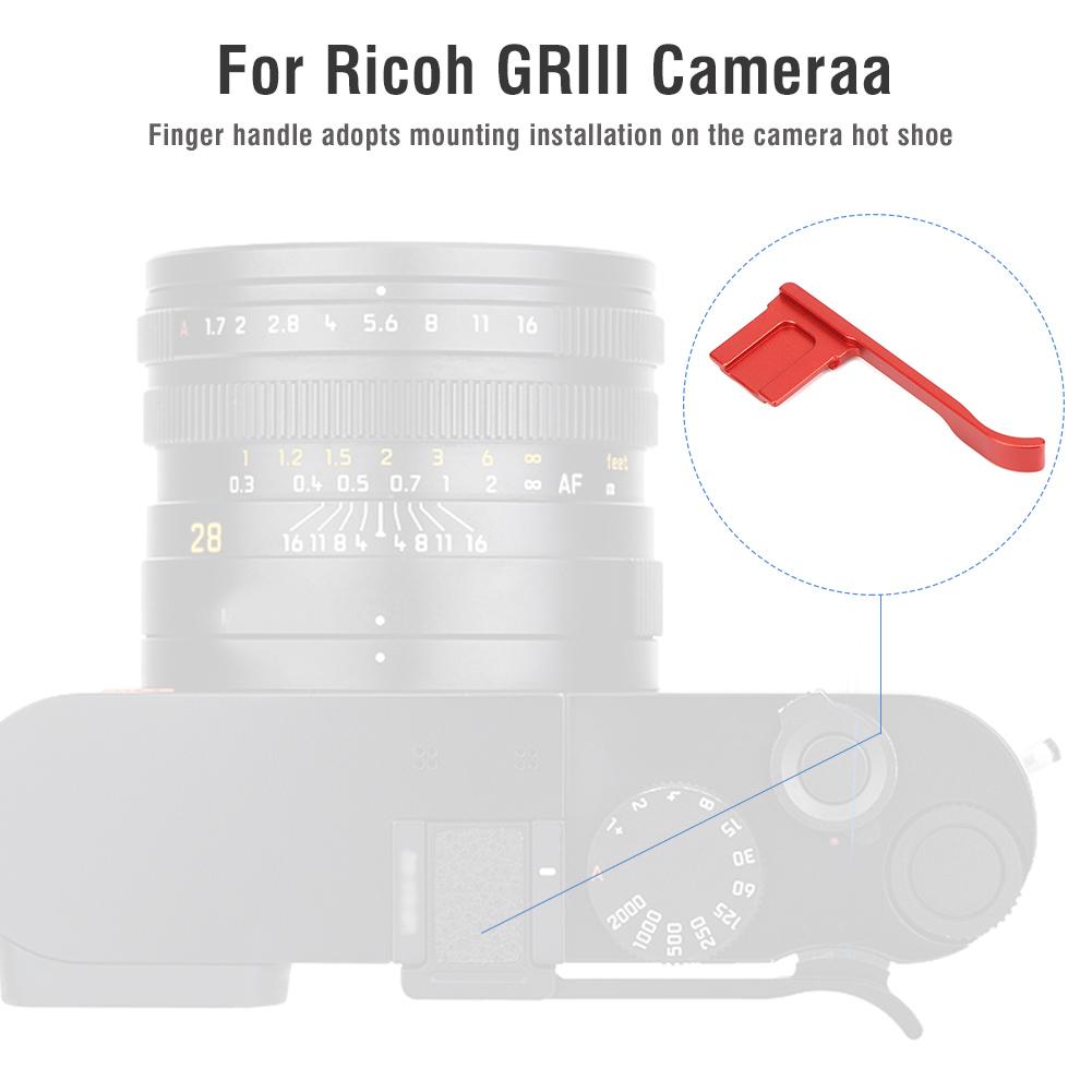 GR3 Aluminium Alloy Red Thumb Grip Finger Handle Accessory for Ricoh GRIII Camera