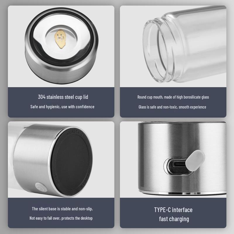 Japanese Hydrogen-Rich Water Cup with High Concentration & Hydrogen-Oxygen Separation Electrolysis - Compact Hydrogen Inhalation Device