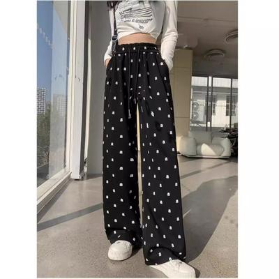 Новые повседневные прямые широкие брюки для женщин на лето, облегающие и универсальные женские брюки с высокой талией и свободной драпировкой