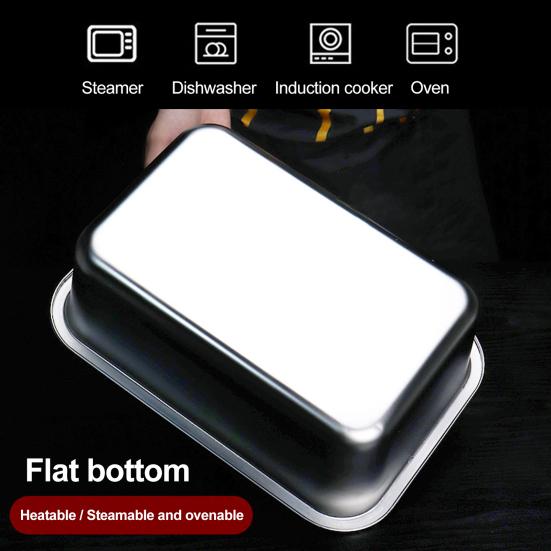 Квадратный противень с плоским дном из нержавеющей стали, очень глубокий, для лазаньи, с крышкой, антипригарный, для запекания