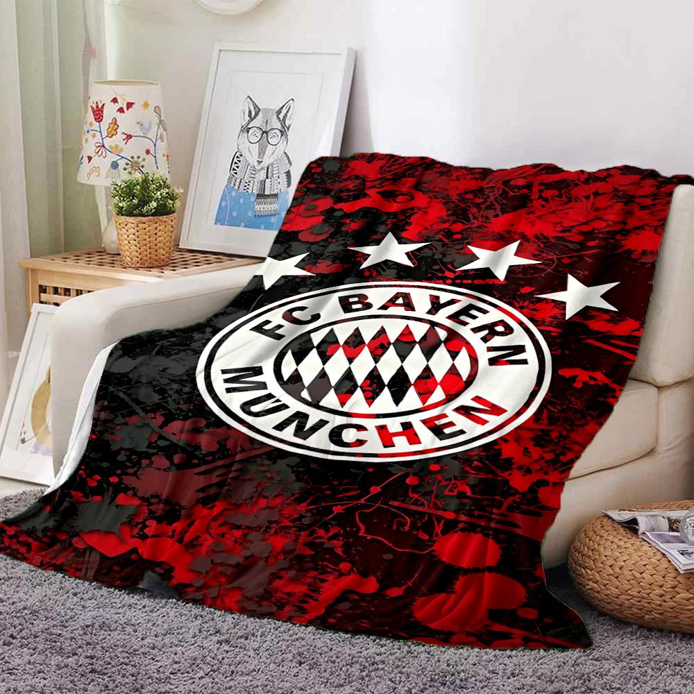 Bayern Munich Crest Artwork Blankets Flannel Printed Breathable Warm Throw Blanket for Home Office Bedspreads 0708a130