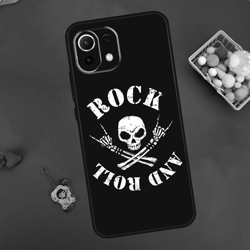 Чехол Rock Roll Skull для Xiaomi 15 Ultra 13 14 11T 12T 13T 14T Pro POCO X7 Pro F5 F6 M6 X3 X5 X6 Pro Чехол