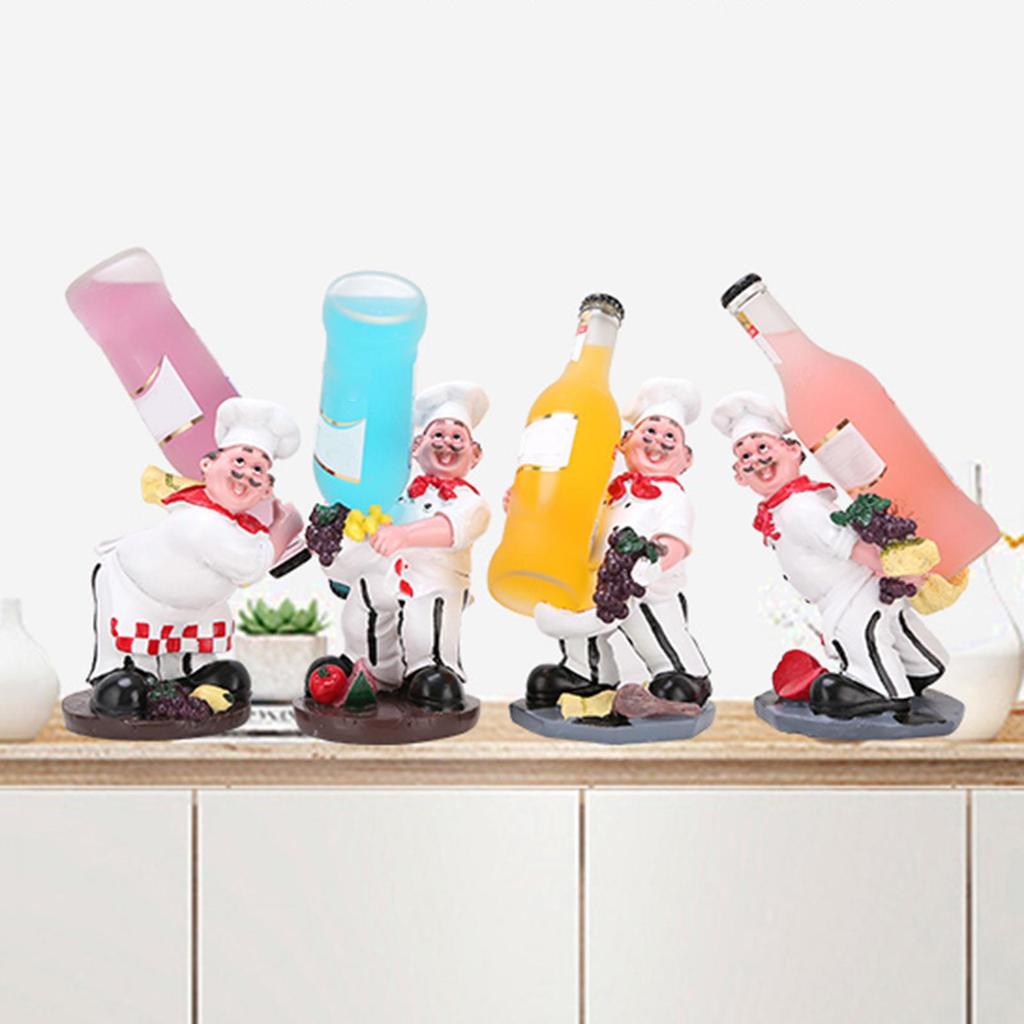 Шеф-повар держатель бутылки вина фигурка декор стола декоративный центральный элемент для дома украшение стенд центральный элемент