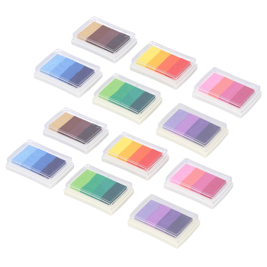 12 шт. 4 цвета градиентные чернильные подушечки набор красочные поделки для открыток подарочные подушечки для штампов