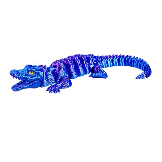 3D Printed Crocodile Articulated Animal Ornament Flexible Reptile Crocodile Fidget Toy