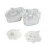 Flexible Silicone Home Decoration Mold Pig with Clovers Shaped Candlestick Mould Gypsum Mould for Atmosphere Light