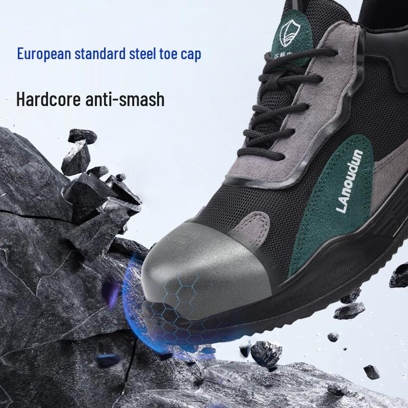 Blue Gull Shield Men's Anti-Smash, Anti-Puncture, Wear-Resistant, Anti-Static Safety Shoes