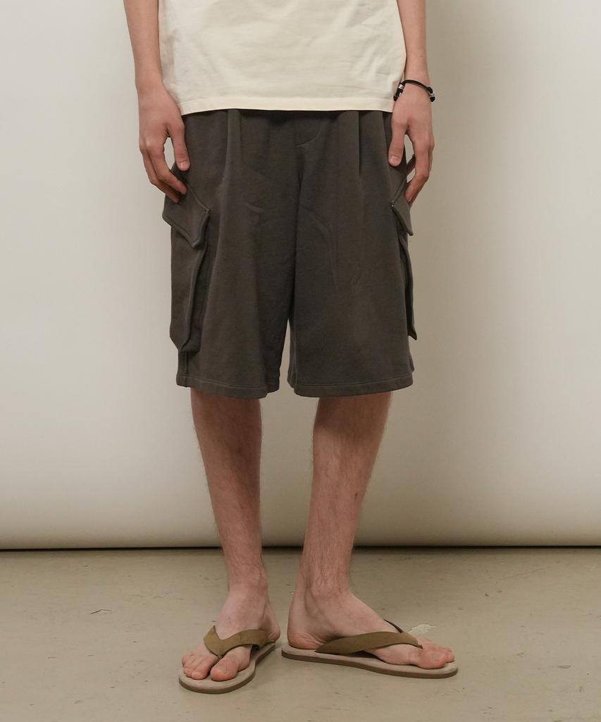 GENERALIDEA Man Cargo Sweat Half Pants [Chacoal] / Gf2Mhp020
