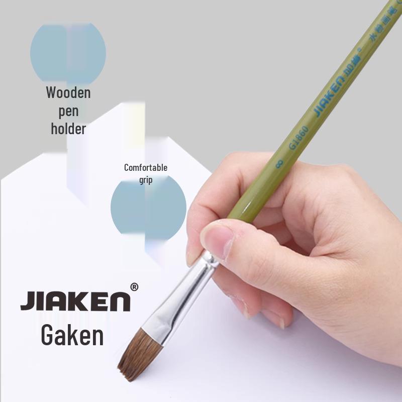 Специальный набор кистей для студентов художественных вузов Gaken: Масло из волчьей шерсти, Гуашь, Акварель, Кисти для акриловой краски