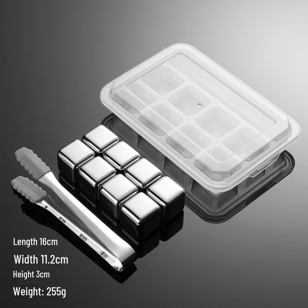 Cross-Border Stainless Steel Ice Cubes and Whiskey Stones Gift Set