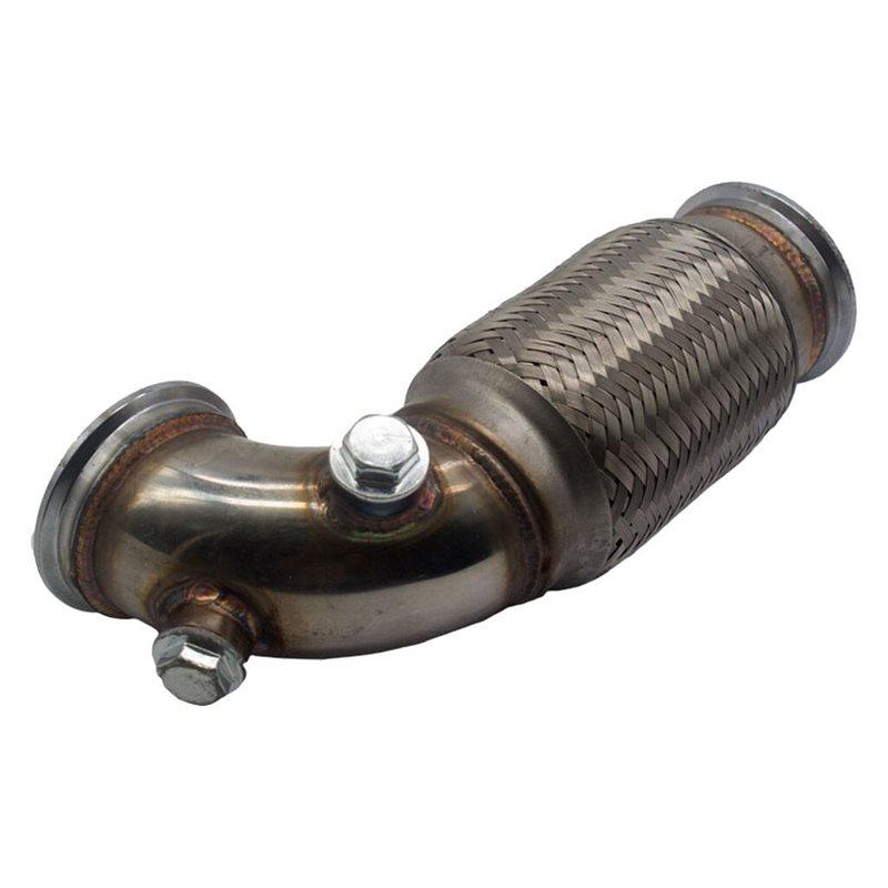 Stainless Steel 3"inch 76mm V-Band Downpipe Low Profile 90 Degree with Flex Bellow Pipe Auto Parts