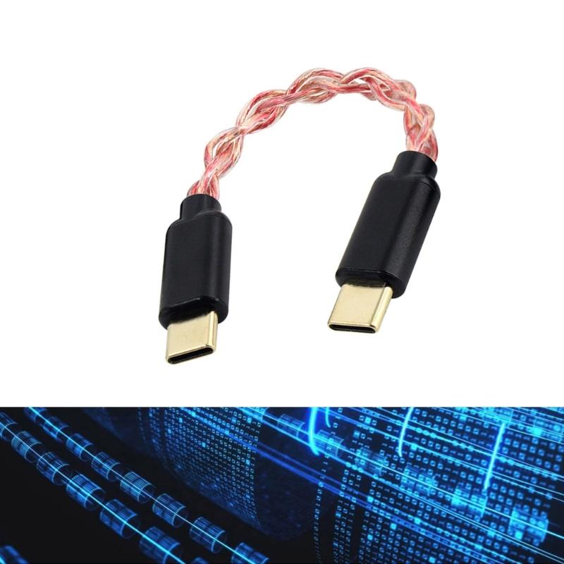 Кабель-усилитель для наушников Type C на Type C, одножильный, для передачи звука, аксессуар для мобильного телефона