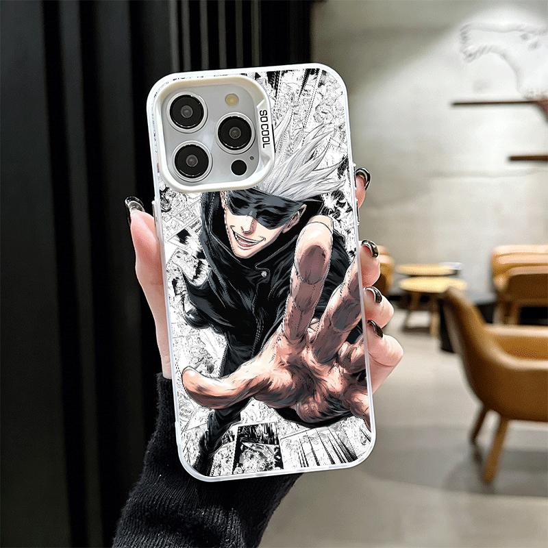 Аниме Годжо Сатору JUJUSU Мягкий чехол для телефона для iPhone 15 16 17 Pro Max 17Air 16E 14 Plus 13 12 Mini Ударопрочная задняя крышка