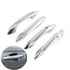 5 шт. Для Hyundai Tucson 2021 2022 NX4 Новые Хромированные Накладки на Ручки Дверей из Углеродного Волокна Декоративная Накладка Наклейка Аксессуары для Стайлинга
