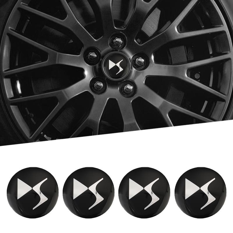 4Pcs Car Wheel Center Hub Cap Rim Cover Stickers For DS DS4S DS5 5LS DS3 DS4 DS6 DS7 DS9 WILD RUBIS SPIRIT E-Tense AutoEmblem