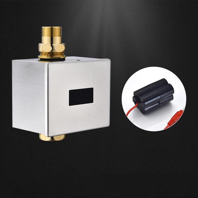 HLK DC Induction Brass Solenoid Valve Automatic Touchless Sensor for Hotel Toilet Flush Valve Water Saving Modern Design
