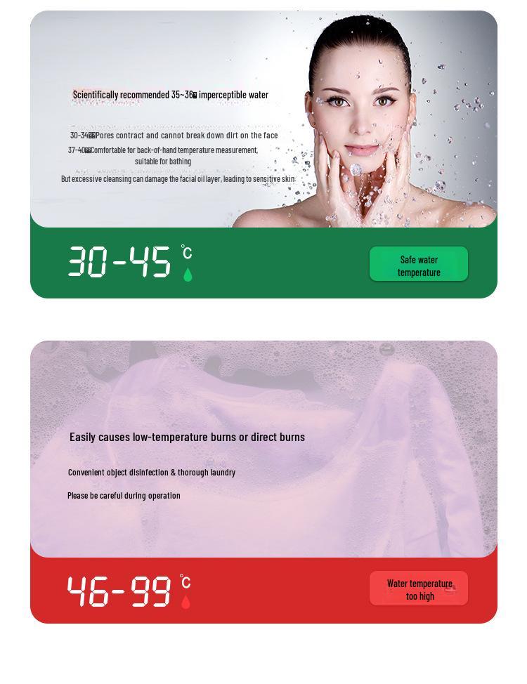 Digital Temperature-Control Faucet for Bathroom Sink