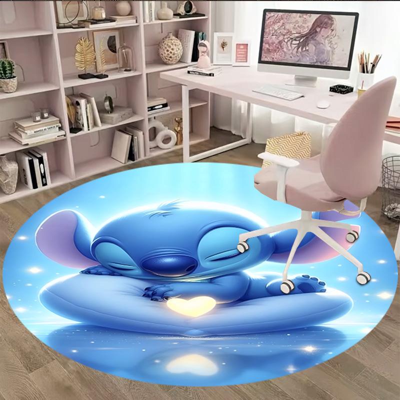 1pc S-Stitch16 Carpet, Round Rug, Comfortable, Suitable for Entryways, Living Rooms, Office, And Bedrooms, Christmas Decoration