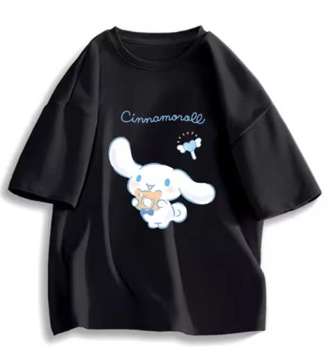 2026 New Fashion RoundNeck ShortSleeve TShirt Spring Summer Sanrio Cinnamoroll Women TShirt Cute Top Clothing