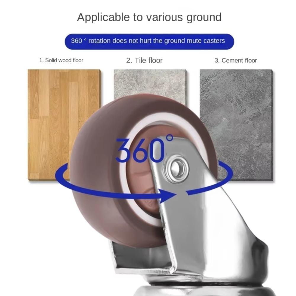 4PCS TPE Rubber Furniture Castor 1.5" / 2" Wheel Rubber Castor  for Baby Bed