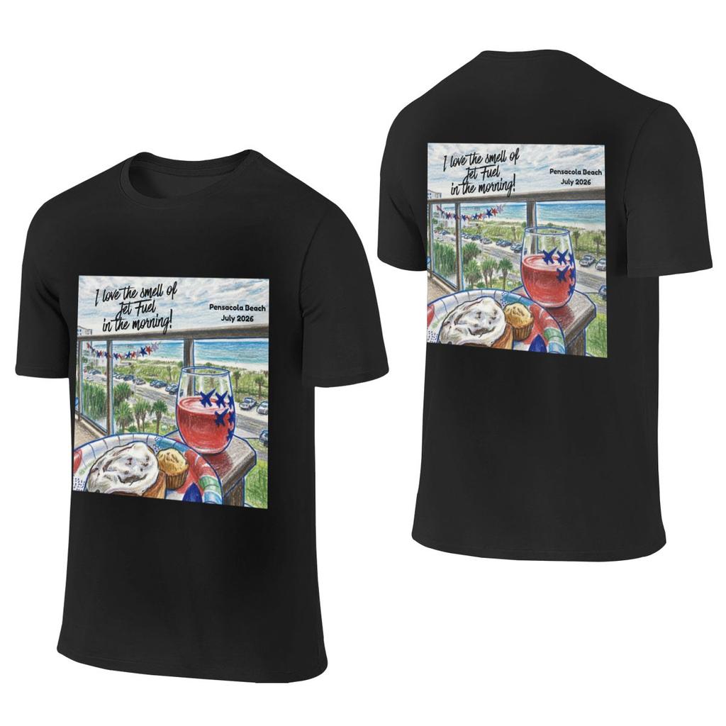 Jet Fuel In The Morning Home Reversible Tshirt Outdoor Trendy Brands Simple And Elegant Cotton Tee