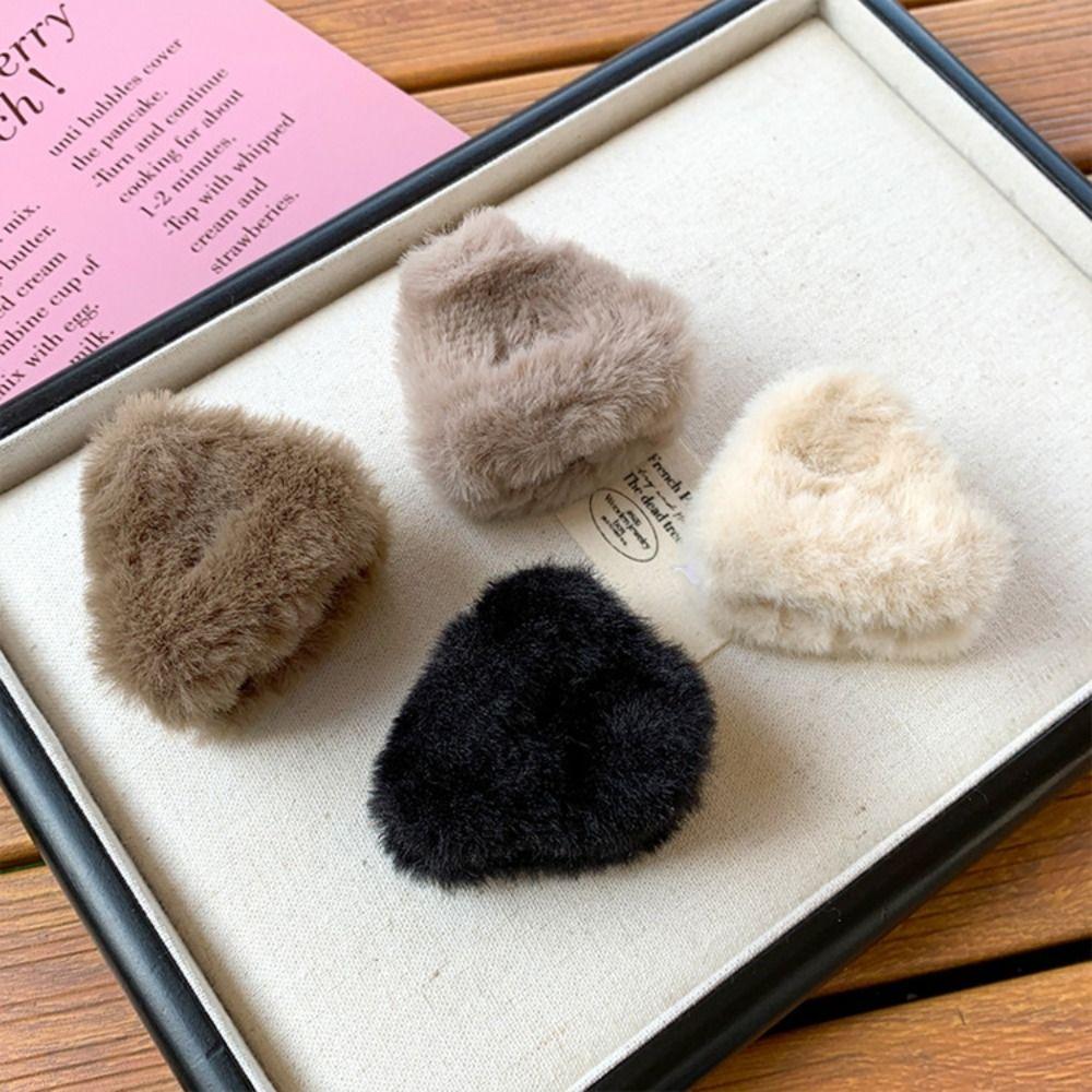 Fluffy Plush Hair Clips Versatile Ponytail Clips Bangs Hair Clips Women Head Wear Accessories