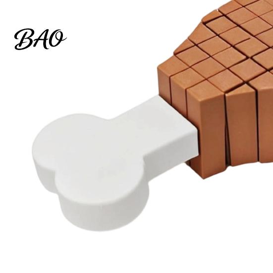 Chicken Leg Fidget Toy 3D Printed Toy, Twist Spiral Stress Relief Creative Pixel Art Sensory Desk for Kids Adults Anxiety Unique Desktop Accessory