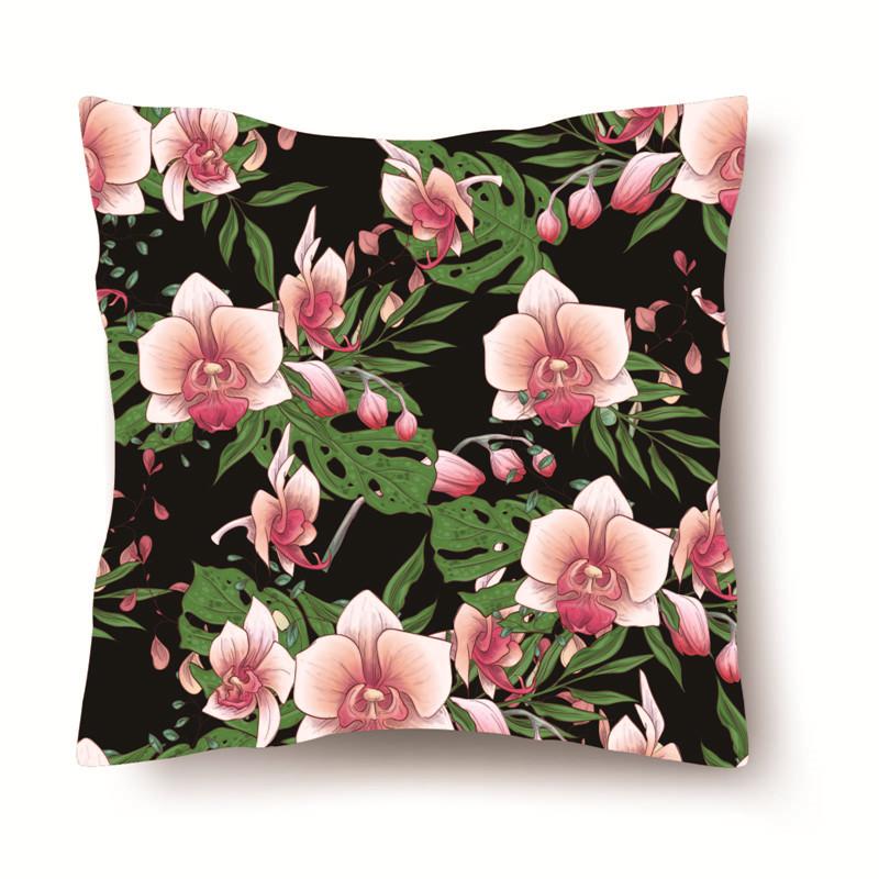 Набор с принтом тропических листьев для дома, гостиной, дивана, спальни, автомобиля, декоративная наволочка