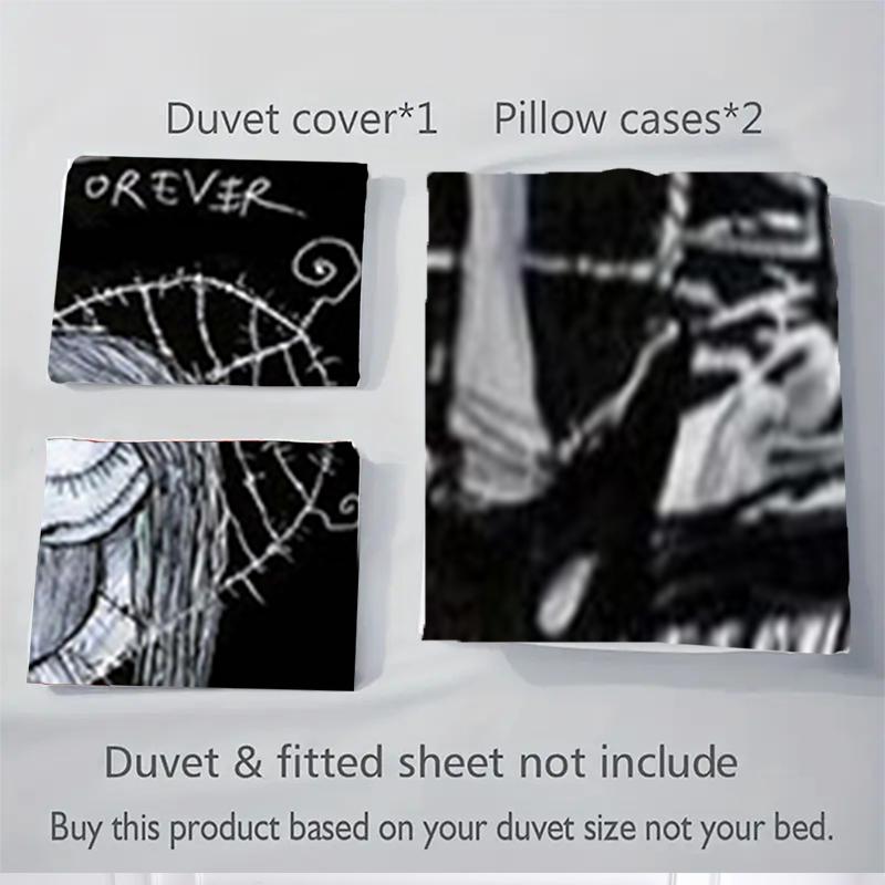 3Pcs Nightmare Before Christmas Love Bedding Sets For All Sizes New 3D Printed Bed Cover Comforter Duvet Cover Pillowcase Bedroom Decoration