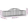 VidaXL Arched Gabion Baskets 2 Pcs 200x50x40/60 Cm Galvanized Iron, Gabion, Gabion Cage, Gabion Wall Basket, Wall of 3146257