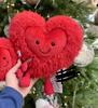 10Cm Love Heart Soft Stuffed Plush Toys Home Desktop Ornament Valentine'S Day Romantic Gifts For Girlfriend Heart Plushies Doll