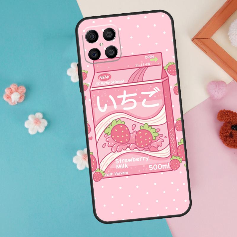 Милый чехол «Клубничное молоко» для Honor Magic 7 5 6 Lite Pro Honor X8b X9b X9a X8a X8 X9 X9c 50 70 90 200 Lite