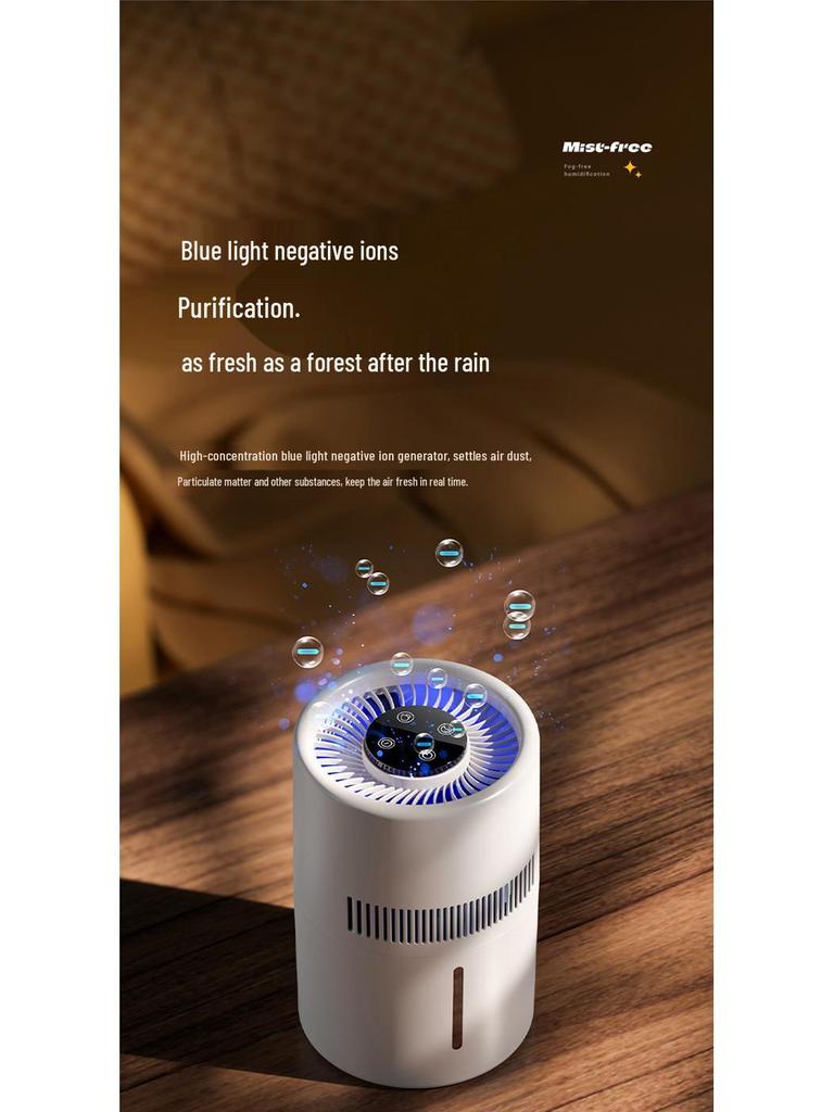 USB Увлажнитель воздуха без пара: Очиститель воздуха большой емкости 4 л для спальни и офиса
