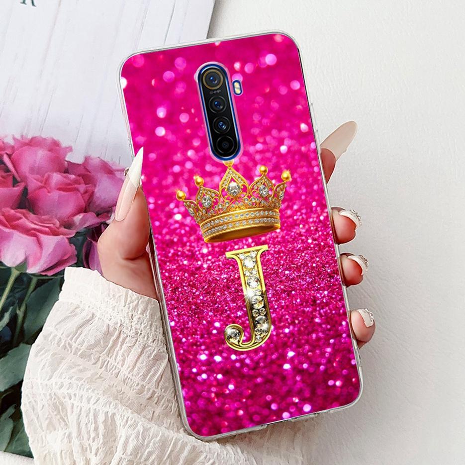For Realme X2 Pro Case RMX1931 Luxury Crown Letters Phone Cover For Realme XT X 2 Pro RealmeX2 RealmeXT Case Soft Silicone Shell